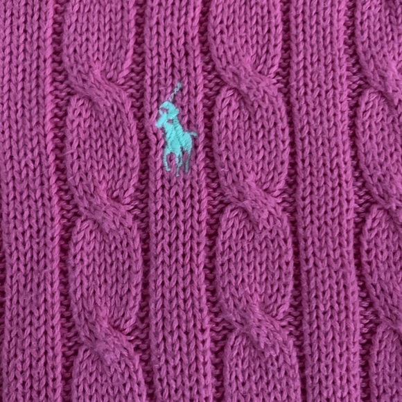 Vintage Polo Pink Cable Knit Sweater - Picture 2 of 5